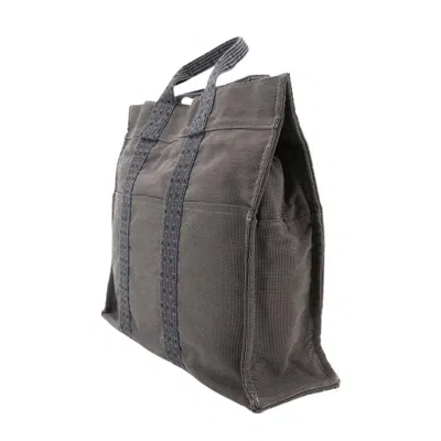Pre-owned Hermes Gray Canvas Tote Bag ()