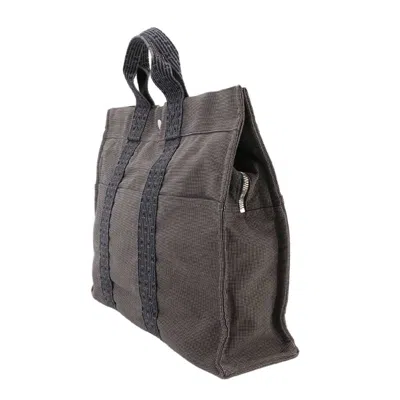 Pre-owned Hermes Gray Canvas Tote Bag ()