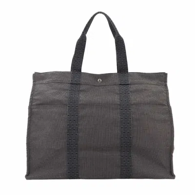 Pre-owned Hermes Gray Canvas Tote Bag ()