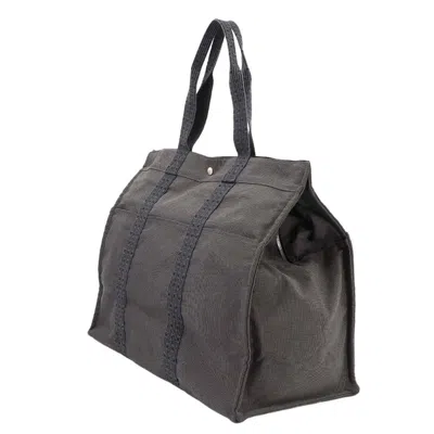 Pre-owned Hermes Gray Canvas Tote Bag ()