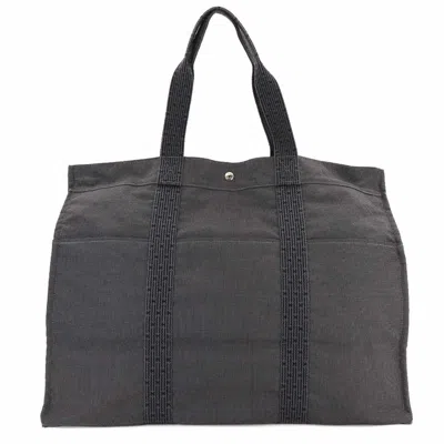 Pre-owned Hermes Gray Canvas Tote Bag ()