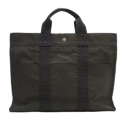 Pre-owned Hermes Gray Canvas Tote Bag ()