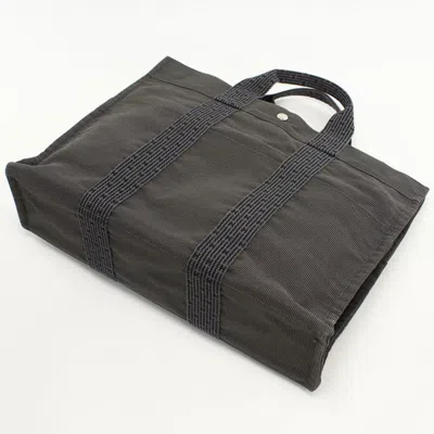 Pre-owned Hermes Gray Canvas Tote Bag ()