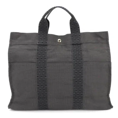 Pre-owned Hermes Gray Canvas Tote Bag ()
