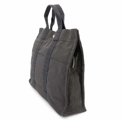 Pre-owned Hermes Gray Canvas Tote Bag ()