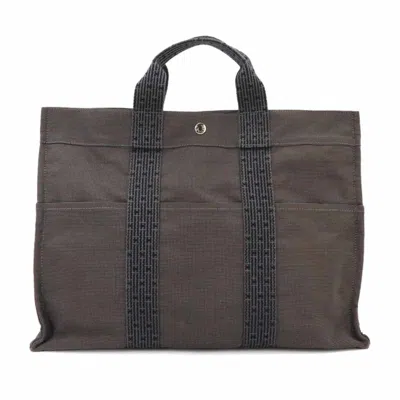 Pre-owned Hermes Gray Canvas Tote Bag ()