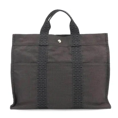 Pre-owned Hermes Gray Canvas Tote Bag ()