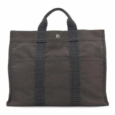 Pre-owned Hermes Gray Canvas Tote Bag ()