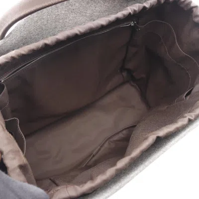 Pre-owned Hermes Gray Fabric Leather Felt Tote Bag ()