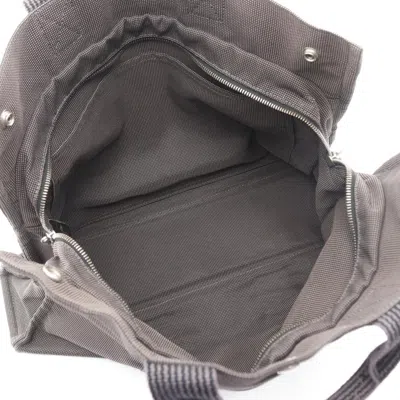 Pre-owned Hermes Gray Nylon Canvas Tote Bag ()