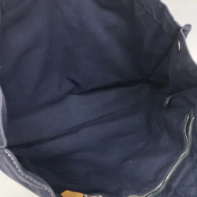 Pre-owned Hermes Navy Canvas Tote Bag () In Blue