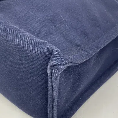 Pre-owned Hermes Navy Canvas Tote Bag () In Blue