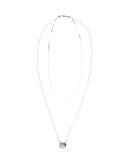 Loewe Anagram Bombé Necklace Jewelry Silver In Silver