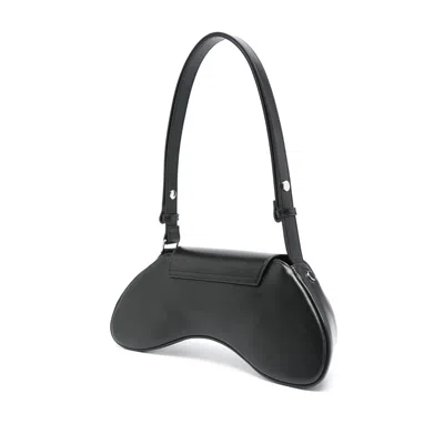 Diesel Play-crossbody Bag In Semi Gloss Leather In Black