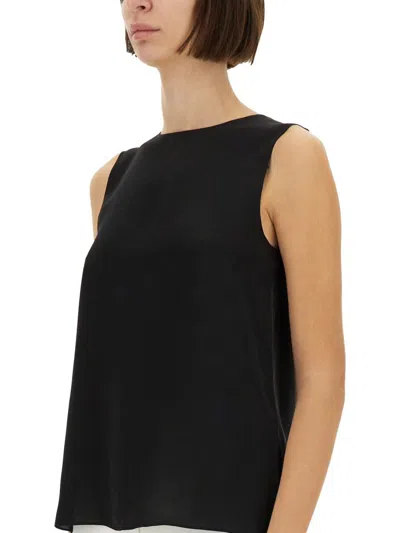 Theory Georgette Top In Black