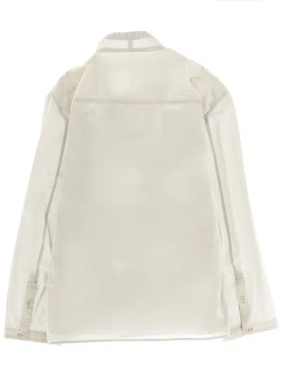 Lemaire High-neck Drawstring Blouse In Neutral