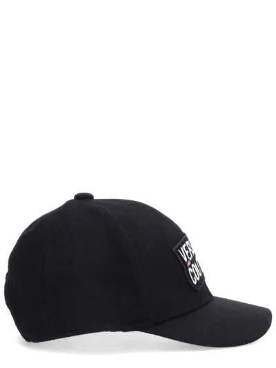 Versace Jeans Couture Logo-patch Baseball Cap In Black