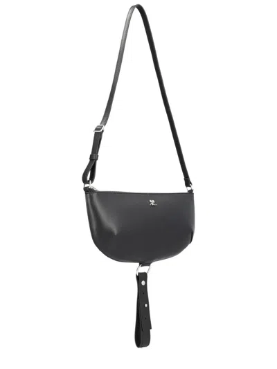 Courrèges Courreges Women Holy Eclipse Leather Shoulder Bag In Black