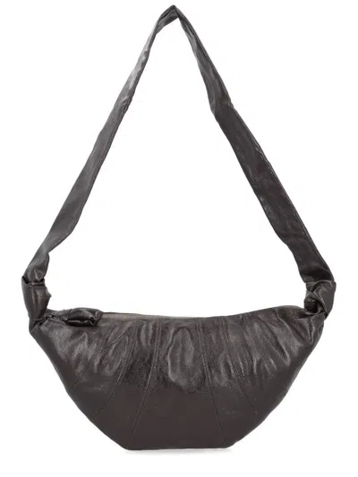 Lemaire Medium "croissant" Bag In Gray