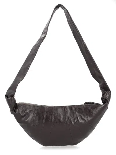 Lemaire Medium "croissant" Bag In Gray