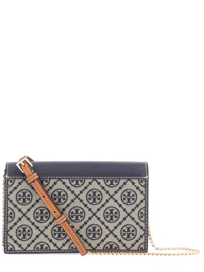 Tory Burch Wallet With Chain In Gray