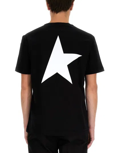 Golden Goose Men Logo Print T-shirt In Black