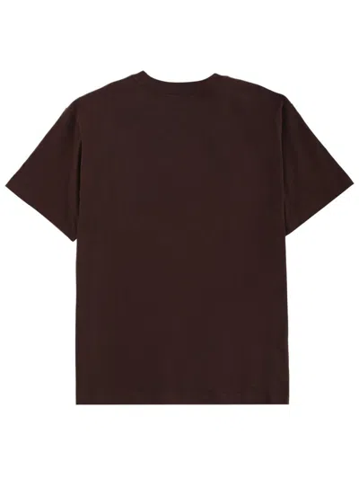 Purple Brand Flocked Logo Heavyweight Cotton Graphic T-shirt In Purple