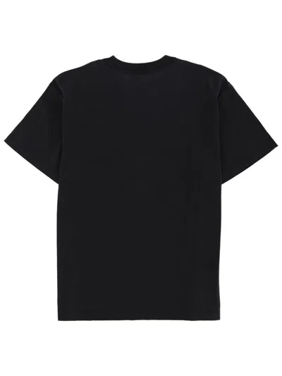 Purple Brand Graphic Print Short Sleeve T-shirt In Black