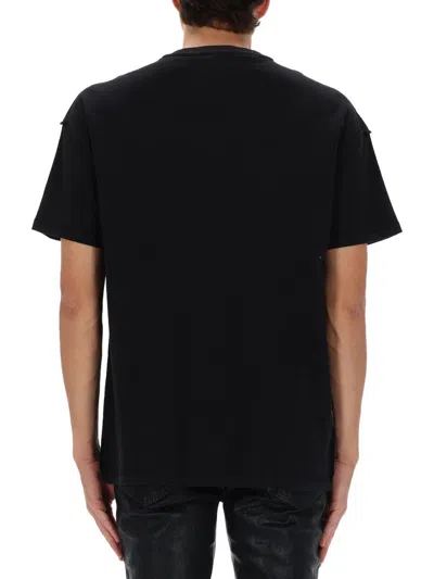 Purple Brand Short Sleeve Textured Inside Out Graphic Tee In Black