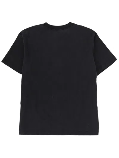 Purple Brand Textured Cotton Jersey Graphic T-shirt In Black
