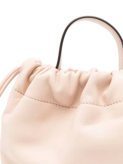 Chloé Icons Leather Bucket Bag Chain Strap Handle In Pink