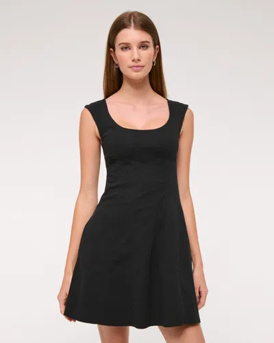 Abercrombie & Fitch The A&f Mila Cap Sleeve Mini Dress In Black