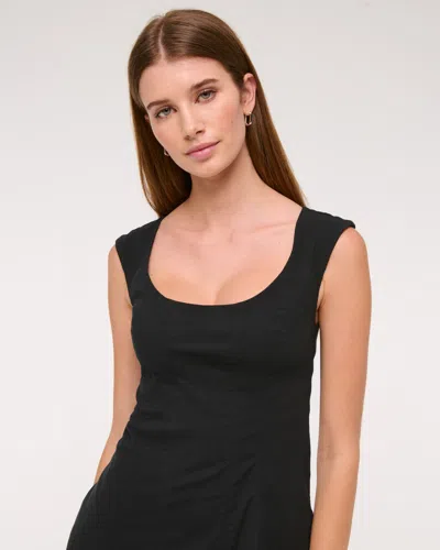 Abercrombie & Fitch The A&f Mila Cap Sleeve Mini Dress In Black