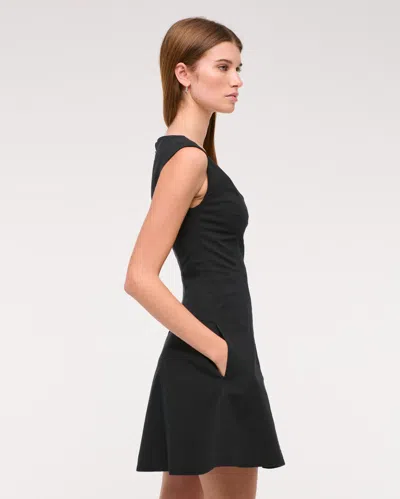 Abercrombie & Fitch The A&f Mila Cap Sleeve Mini Dress In Black