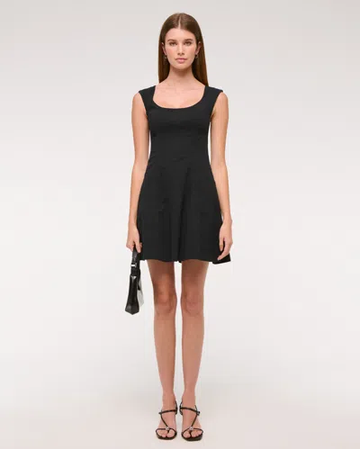 Abercrombie & Fitch The A&f Mila Cap Sleeve Mini Dress In Black