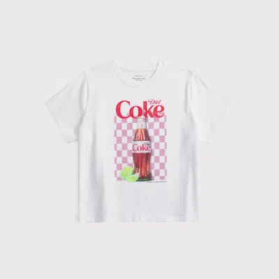 Abercrombie & Fitch Short-sleeve Diet Coke Graphic Skimming Tee In White