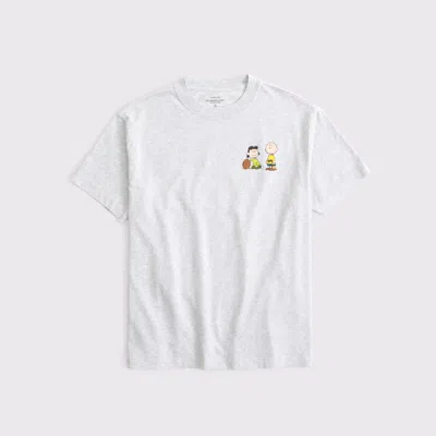 Abercrombie & Fitch Oversized Peanuts Graphic Tee In White