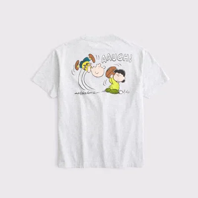 Abercrombie & Fitch Oversized Peanuts Graphic Tee In White