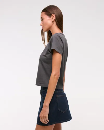 Abercrombie & Fitch Short-sleeve Betty Boop Graphic Skimming Tee In Gray