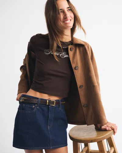 Abercrombie & Fitch J'adore Espresso Graphic Baby Tee In Brown