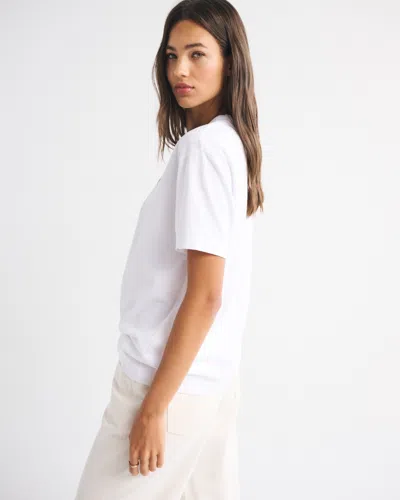 Abercrombie & Fitch Oversized Martini Graphic Tee In White