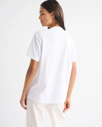 Abercrombie & Fitch Oversized Martini Graphic Tee In White