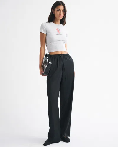 Abercrombie & Fitch Diet Coke Graphic Baby Tee In Gray