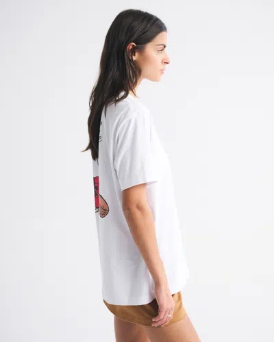 Abercrombie & Fitch Oversized Snoopy Graphic Tee In Gray