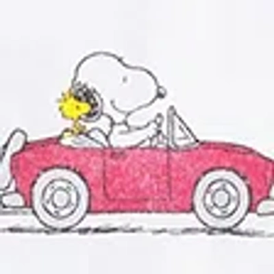 Abercrombie & Fitch Oversized Snoopy Graphic Tee In Gray