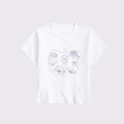 Abercrombie & Fitch Short-sleeve The White Lotus Graphic Skimming Tee In White