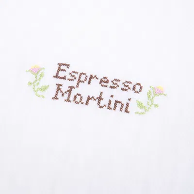 Abercrombie & Fitch Short-sleeve Espresso Martini Graphic Skimming Tee In White