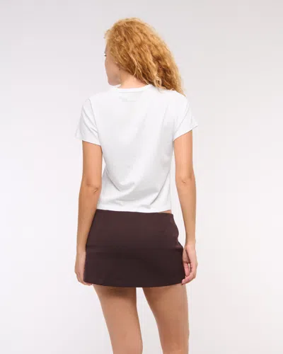 Abercrombie & Fitch Short-sleeve Espresso Martini Graphic Skimming Tee In White