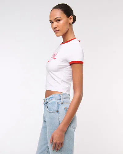 Abercrombie & Fitch Diet Coke Graphic Baby Tee In White