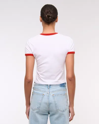 Abercrombie & Fitch Diet Coke Graphic Baby Tee In White